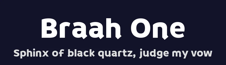 Braah One by Ashish Kumar — Sans Serif Font — thumbnail 2