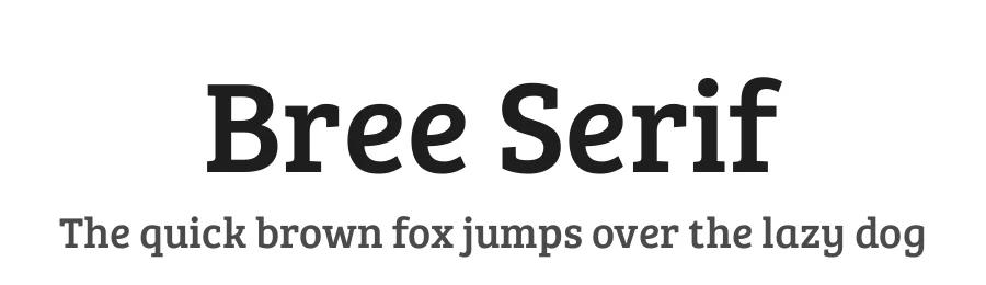 Bree Serif by TypeTogether — Serif Font
