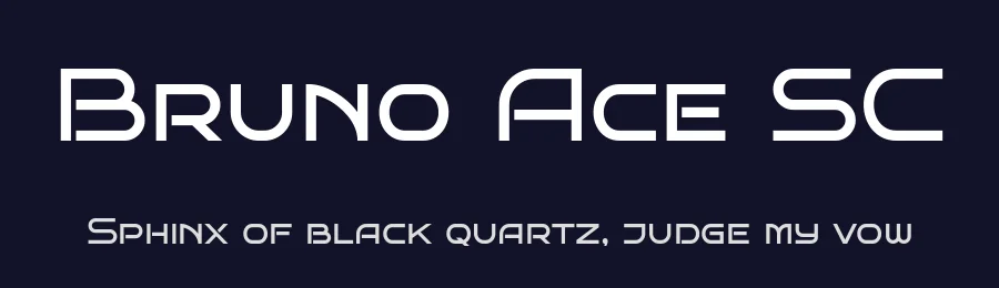 Bruno Ace SC by Astigmatic — Display Font — thumbnail 2