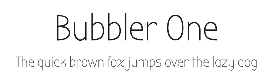 Bubbler One by Brenda Gallo — Sans Serif Font
