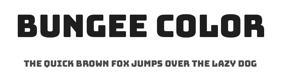 Bungee Color by David Jonathan Ross — Display Font