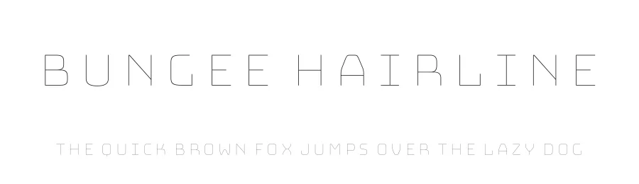 Bungee Hairline by David Jonathan Ross — Display Font