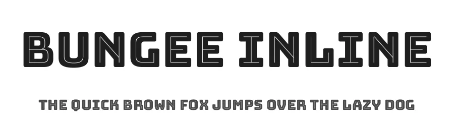 Bungee Inline by David Jonathan Ross — Display Font