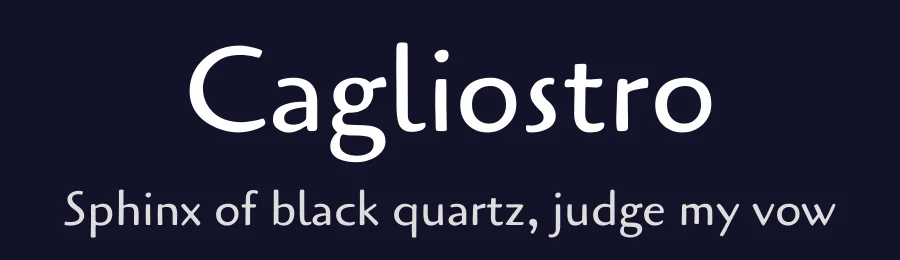 Cagliostro by MADType — Sans Serif Font — thumbnail 2