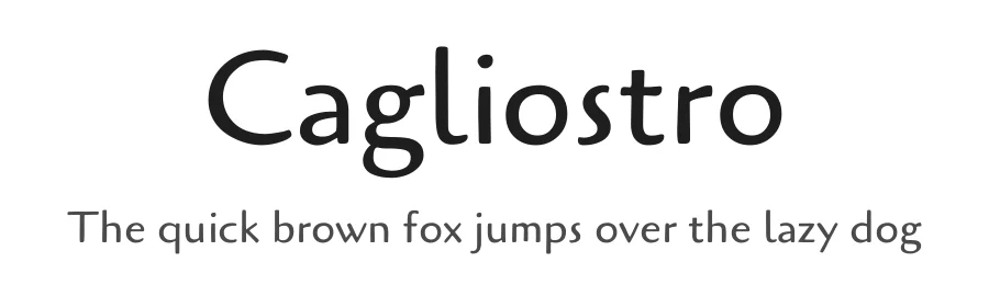Cagliostro by MADType — Sans Serif Font