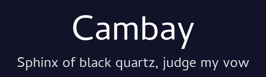 Cambay by Pooja Saxena — Sans Serif Font — thumbnail 2