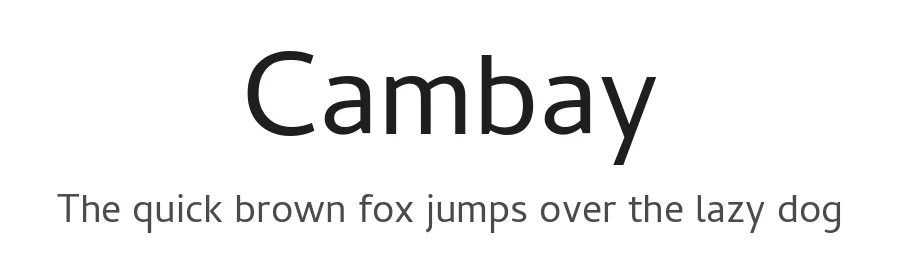 Cambay by Pooja Saxena — Sans Serif Font