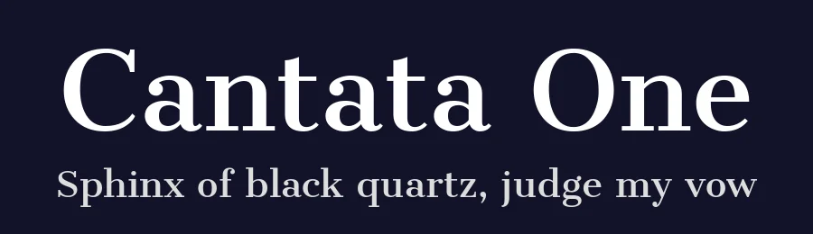 Cantata One by Joana Correia — Serif Font — thumbnail 2