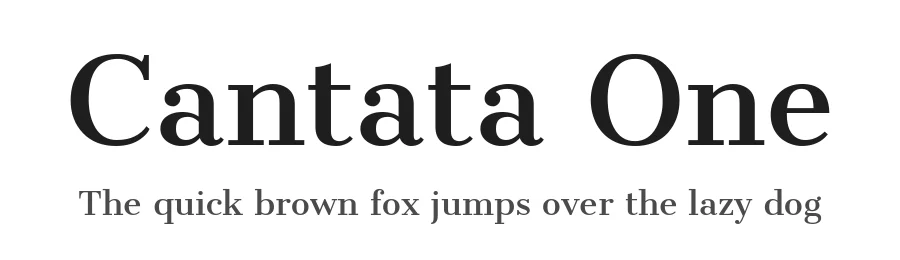 Cantata One by Joana Correia — Serif Font