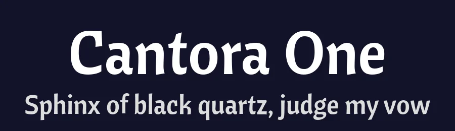 Cantora One by Impallari Type — Sans Serif Font — thumbnail 2