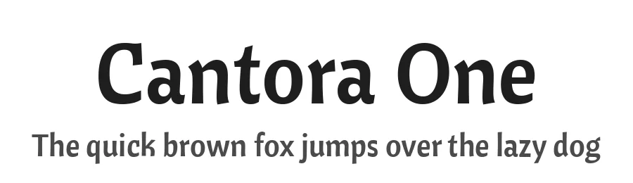 Cantora One by Impallari Type β Sans Serif Font