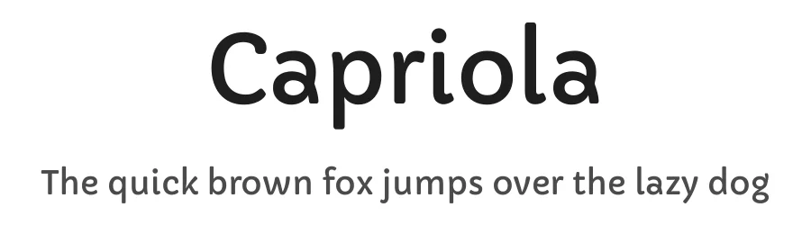 Capriola by Viktoriya Grabowska — Sans Serif Font