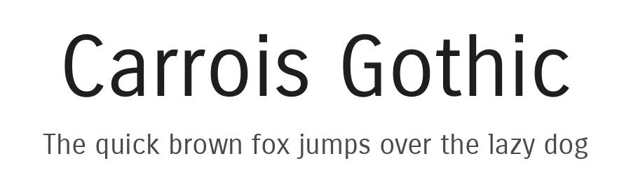 Carrois Gothic by Carrois Apostrophe — Sans Serif Font