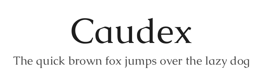 Caudex by Nidud — Serif Font