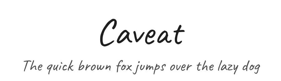 Caveat by Impallari Type β Script Handwritten Font