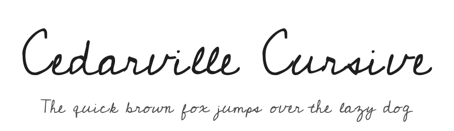 Cedarville Cursive by Kimberly Geswein — Script Handwritten Font