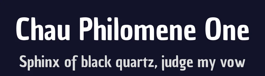 Chau Philomene One by Vicente Lamónaca — Sans Serif Font — thumbnail 2