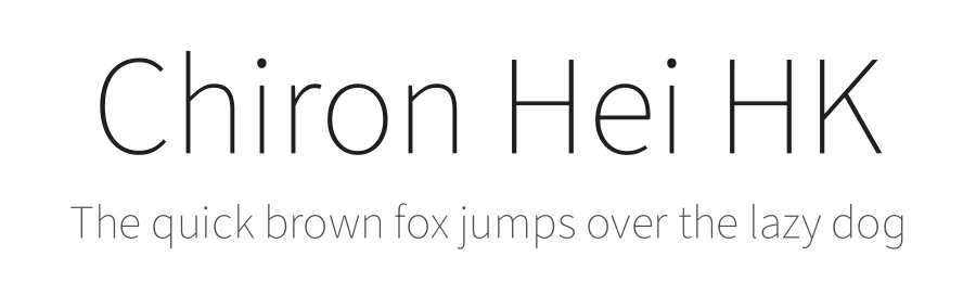 Chiron Hei HK by Tamcy — Sans Serif Font