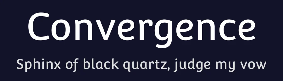 Convergence by Nicolás Silva, John Vargas Beltrán — Sans Serif Font — thumbnail 2