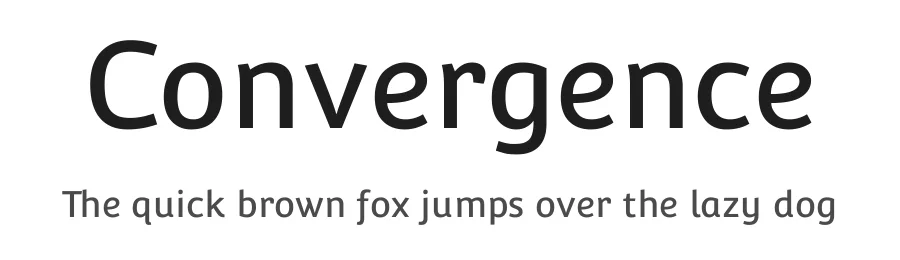 Convergence by Nicolás Silva, John Vargas Beltrán — Sans Serif Font