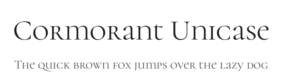 Cormorant Unicase by Christian Thalmann β Serif Font