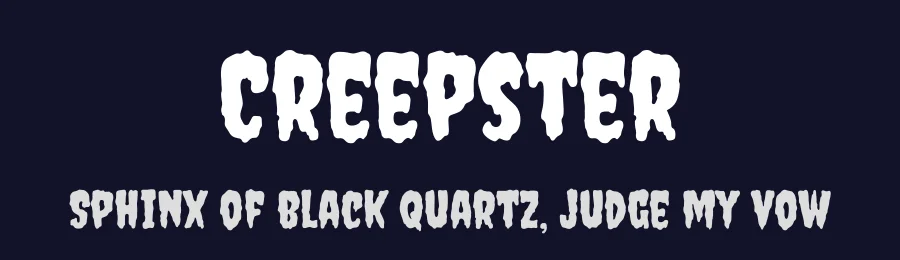 Creepster by Sideshow — Display Font — thumbnail 2