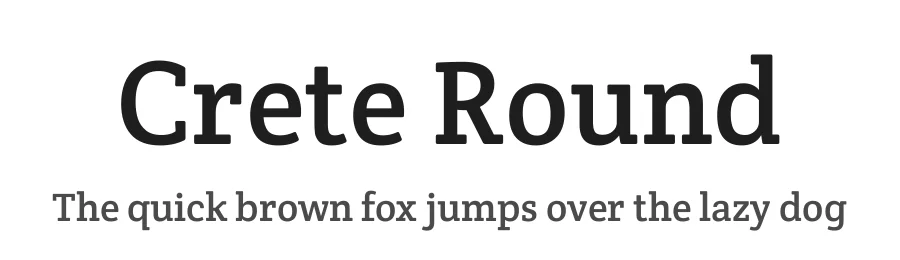 Crete Round by TypeTogether — Serif Font