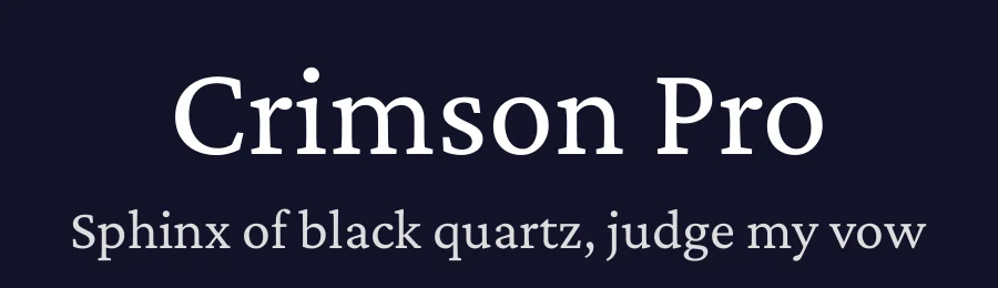 Crimson Pro by Jacques Le Bailly — Serif Font — thumbnail 2