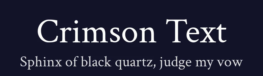 Crimson Text by Sebastian Kosch — Serif Font — thumbnail 2