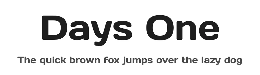 Days One by Jovanny Lemonad — Sans Serif Font