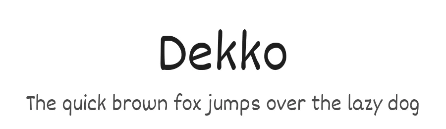 Dekko by Sorkin Type — Script Handwritten Font