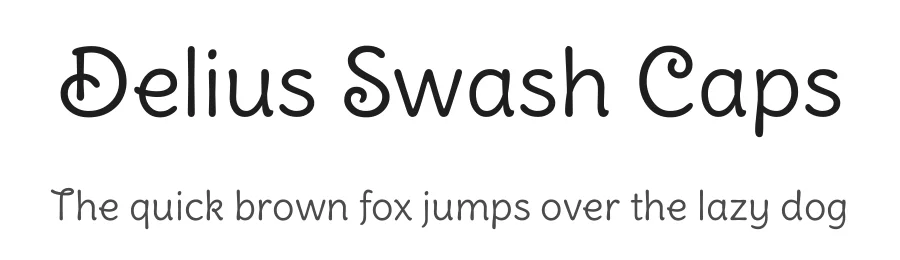 Delius Swash Caps by Natalia Raices — Script Handwritten Font