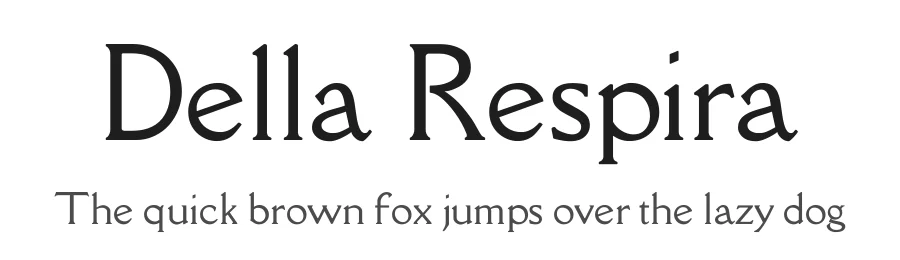 Della Respira by Nathan Willis — Serif Font