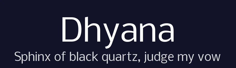 Dhyana by Vernon Adams — Sans Serif Font — thumbnail 2