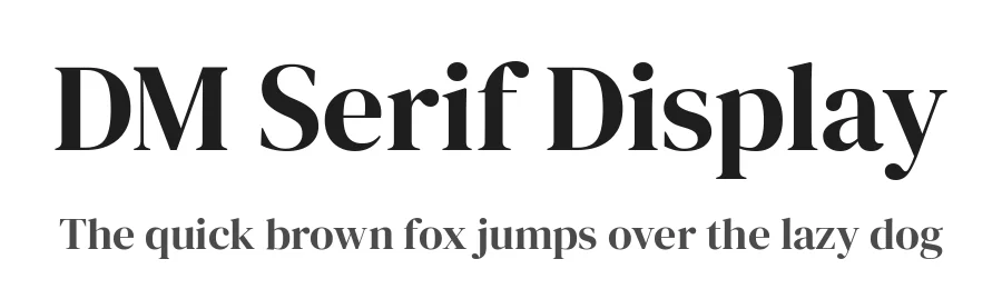 DM Serif Display by Colophon Foundry — Serif Font