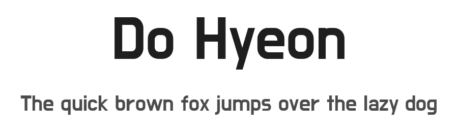 Do Hyeon by Woowahan Brothers — Sans Serif Font