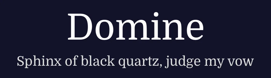 Domine by Impallari Type — Serif Font — thumbnail 2