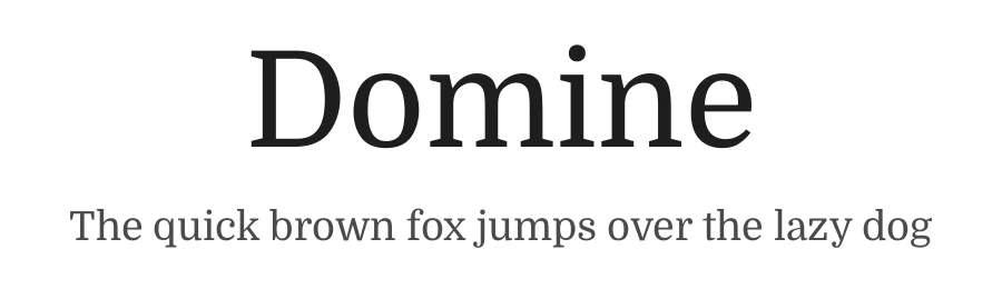 Domine by Impallari Type — Serif Font