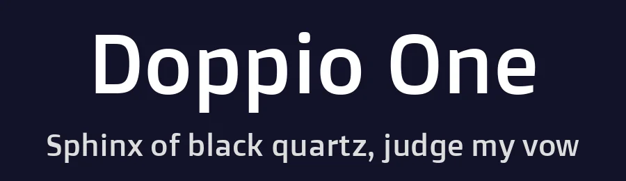 Doppio One by Szymon Celej — Sans Serif Font — thumbnail 2