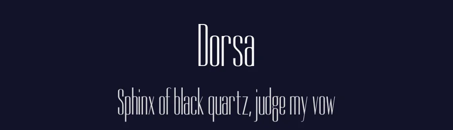 Dorsa by Santiago Orozco — Sans Serif Font — thumbnail 2