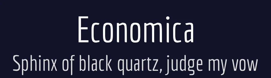 Economica by Vicente Lamónaca — Sans Serif Font — thumbnail 2