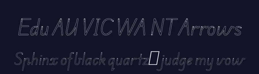 Edu AU VIC WA NT Arrows by Tina Anderson, Corey Anderson — Script Handwritten Font — thumbnail 2