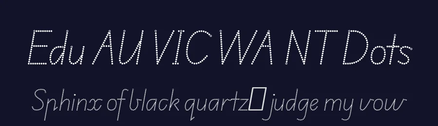 Edu AU VIC WA NT Dots by Tina Anderson, Corey Anderson — Script Handwritten Font — thumbnail 2