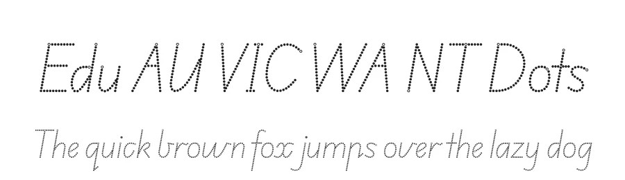 Edu AU VIC WA NT Dots by Tina Anderson, Corey Anderson — Script Handwritten Font