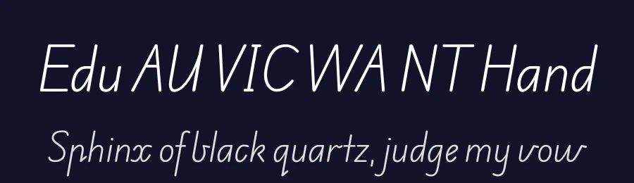 Edu AU VIC WA NT Hand by Tina Anderson, Corey Anderson — Script Handwritten Font — thumbnail 2
