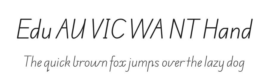 Edu AU VIC WA NT Hand by Tina Anderson, Corey Anderson — Script Handwritten Font