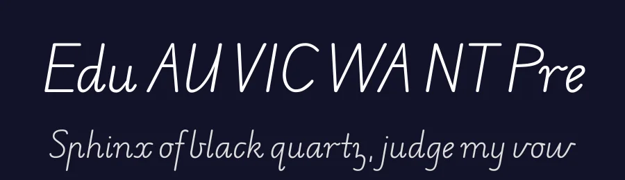 Edu AU VIC WA NT Pre by Tina Anderson, Corey Anderson — Script Handwritten Font — thumbnail 2
