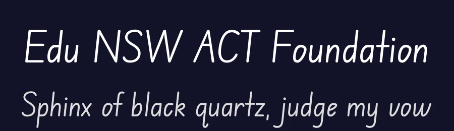 Edu NSW ACT Foundation by Tina Anderson, Corey Anderson — Script Handwritten Font — thumbnail 2