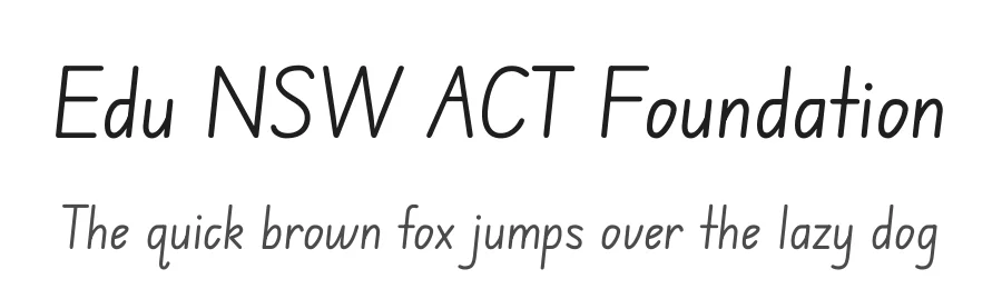 Edu NSW ACT Foundation by Tina Anderson, Corey Anderson — Script Handwritten Font