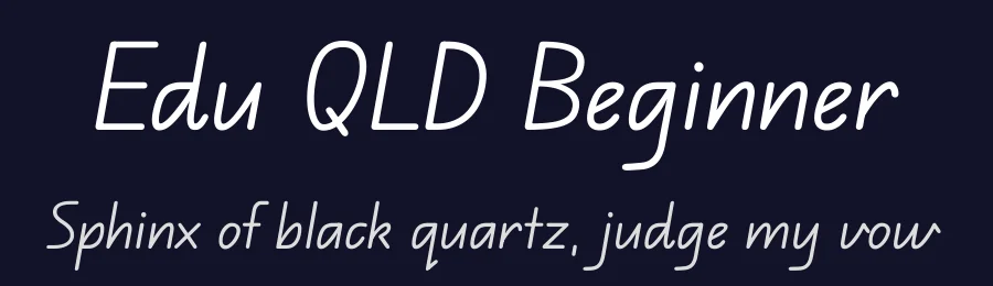 Edu QLD Beginner by Tina Anderson, Corey Anderson — Script Handwritten Font — thumbnail 2